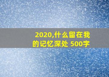 2020,什么留在我的记忆深处 500字